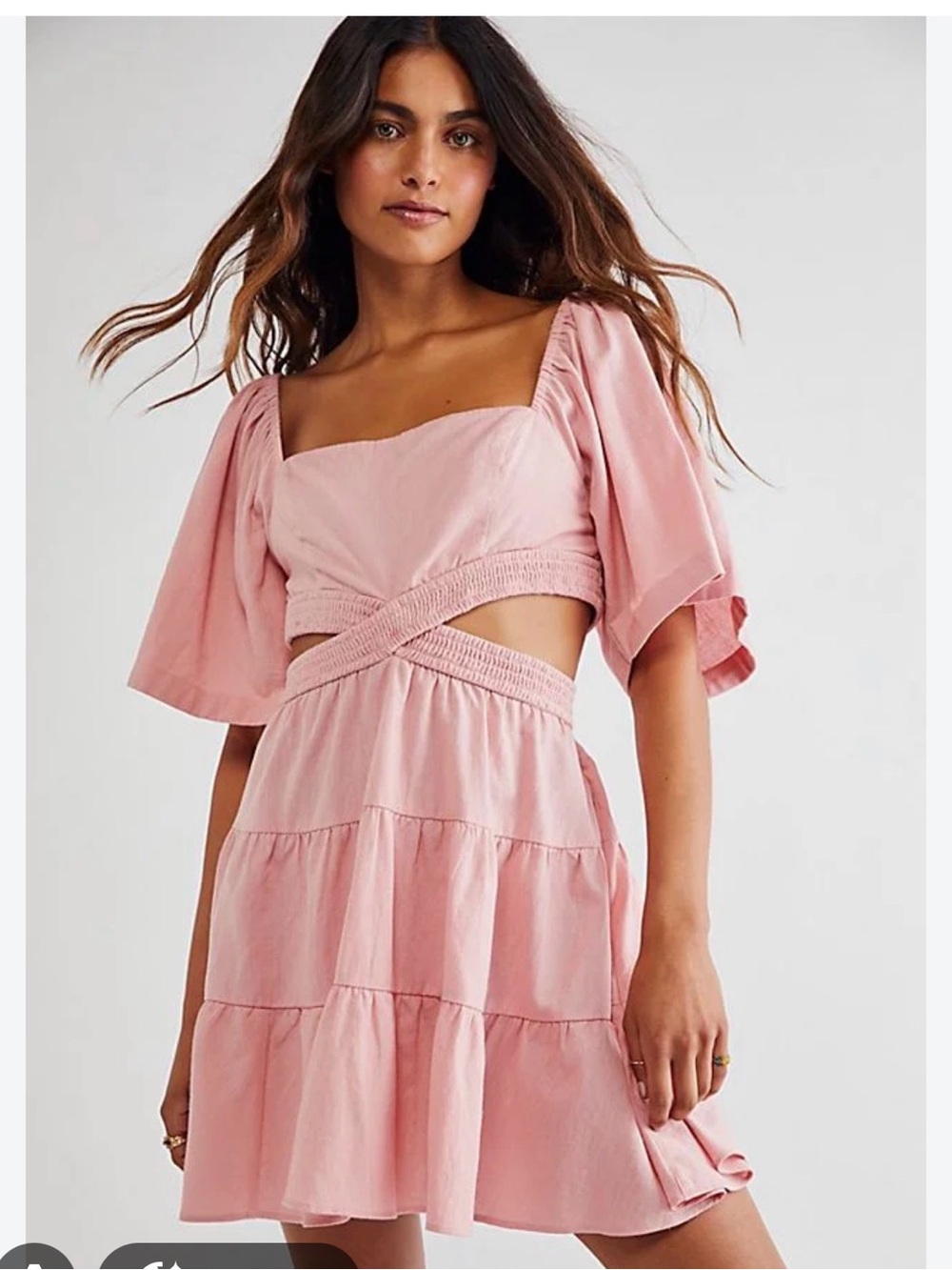 Free People Cross of Sunlight Pink Dress